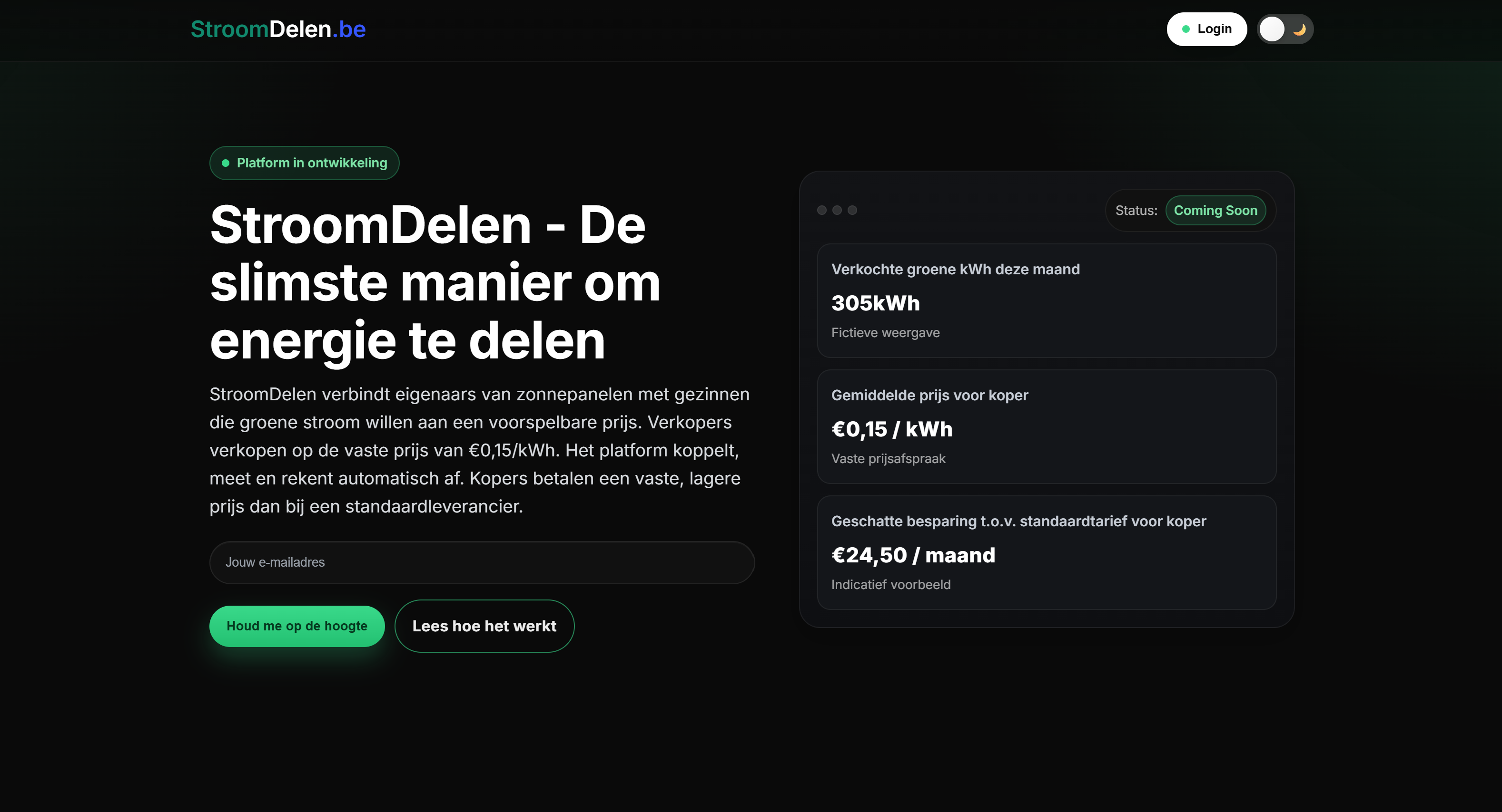 Stroomdelen.be Screenshot
